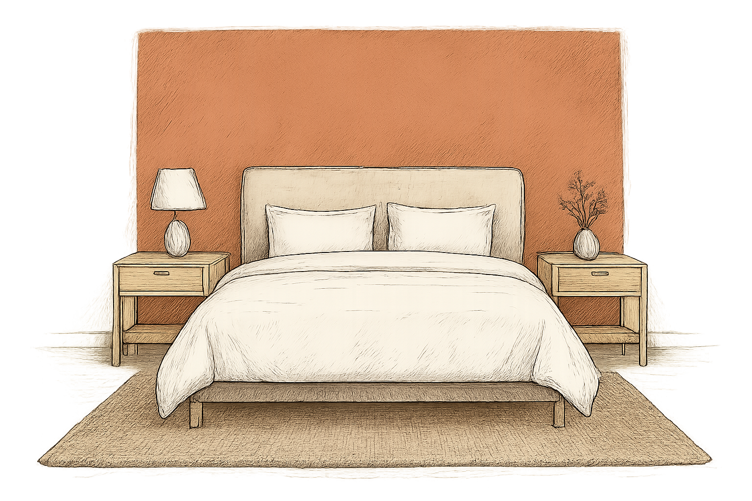 déco chambre terracotta