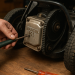 Fiche technique du boîtier de traction pour tondeuse Honda : détails, pannes & solutions pour HRX et HRB