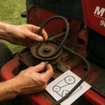 Schéma et montage de la courroie de tracteur tondeuse MTD 96 cm (modèle RS125/96) – Guide pas à pas