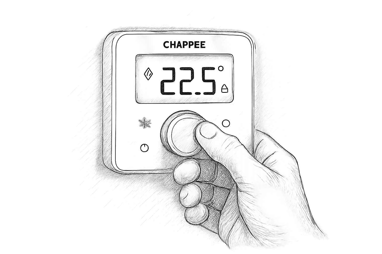 thermostat chappée réglage