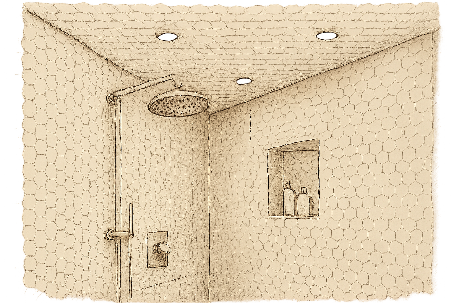 carrelage au plafond