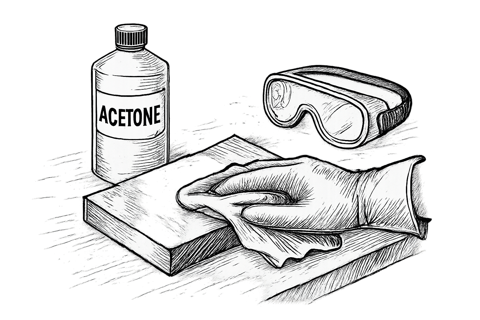 nettoyage acetone avant peinture