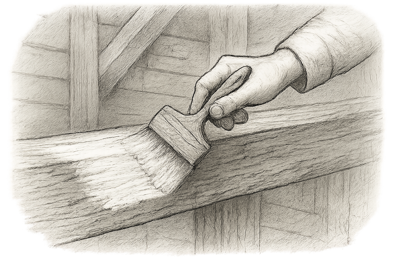 peinture chaux sur bois