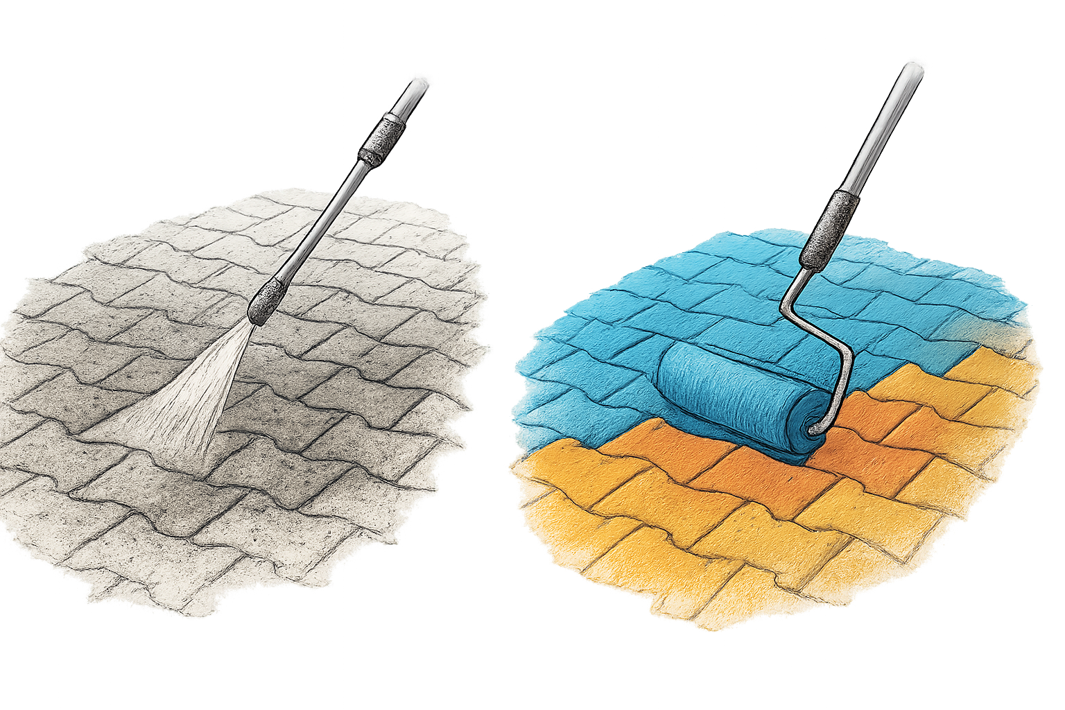 peinture pour pavés autobloquants