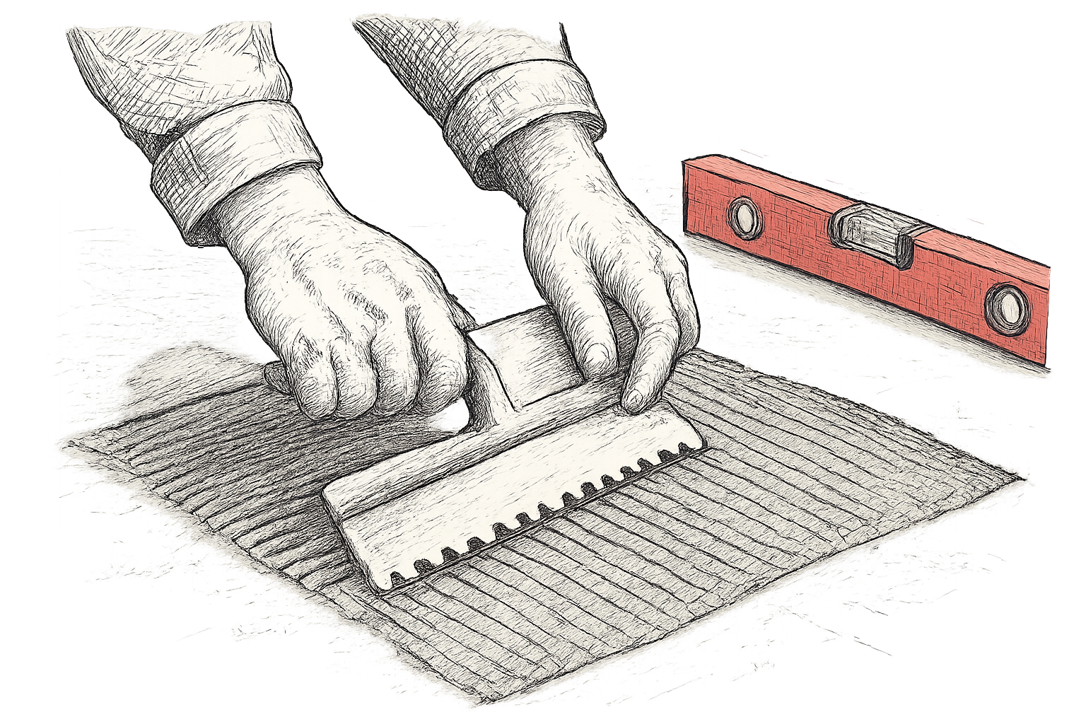 rattraper niveau avec colle carrelage
